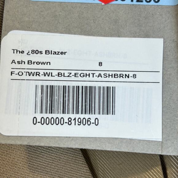 Everlane The 80's Blazer Ash Brown 3 Button Front Long Sleeve Women's 8 NWT - Picture 9 of 12